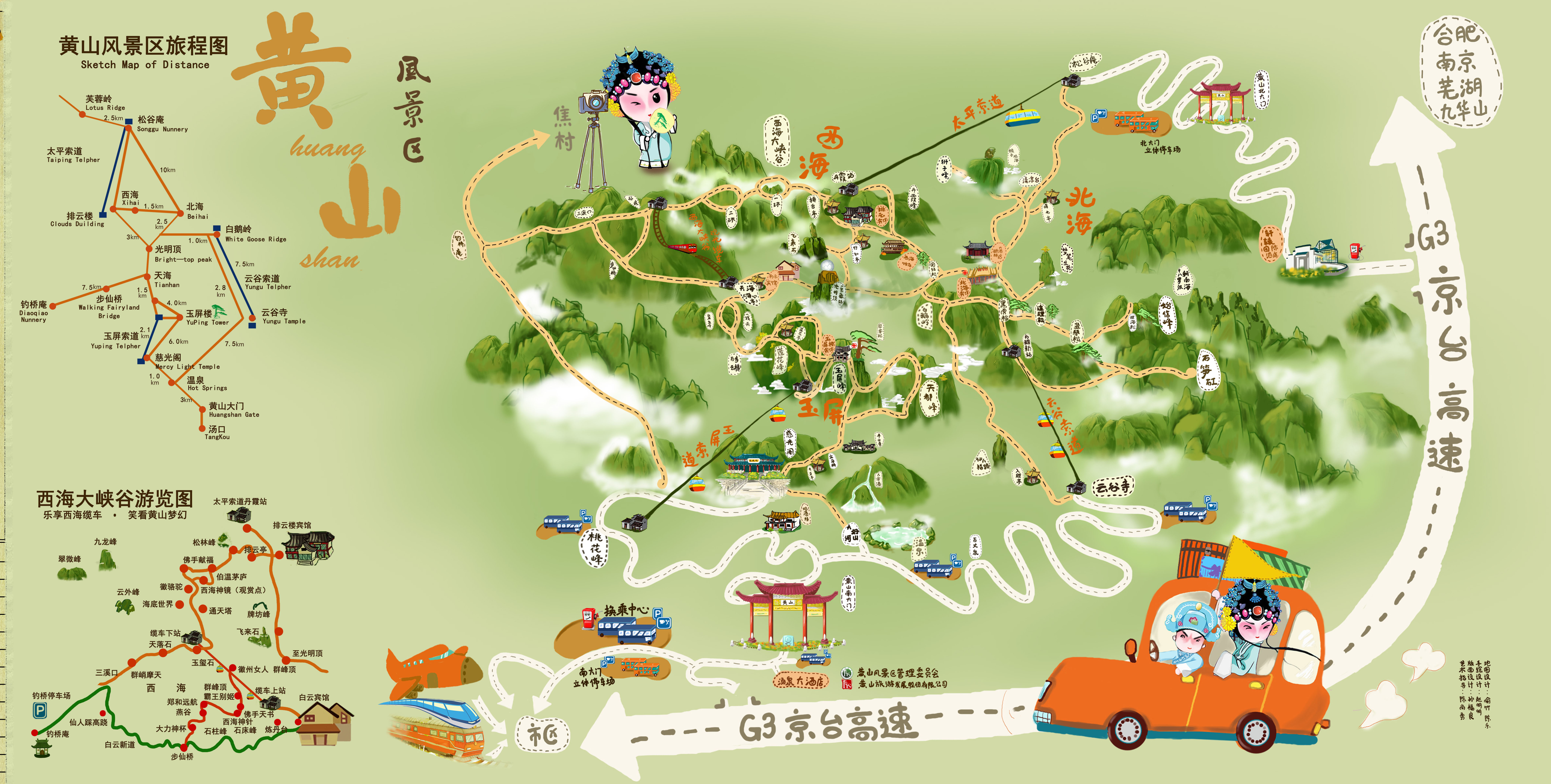 黄山风景区导览图